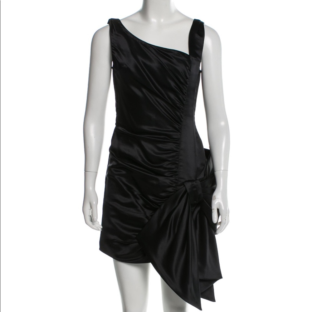 JILL STUART Black Satin Party Dress